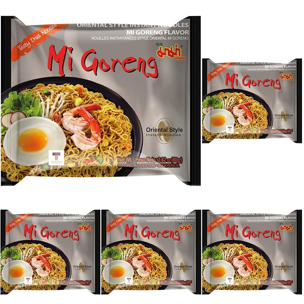 Fideos instantáneos Mama Mi Goreng, 80 g, paquete de 20 (20 x 80 g)