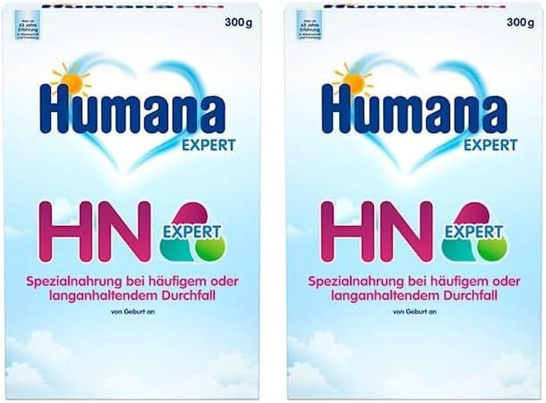 Humana HN Expert, desde el nacimiento, alimento especial para diarreas frecuentes o prolongadas, favorece la normalización del patrón de heces, con plátano, 300 g Naty Shop