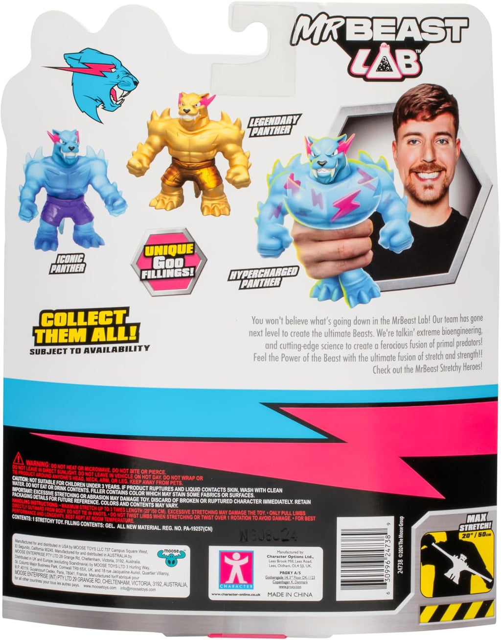 MRBEAST LAB 24738 Figură elastică Eroii lui GOO JIT Zu, Panteră legendară pliabilă Action figures Naty Shop