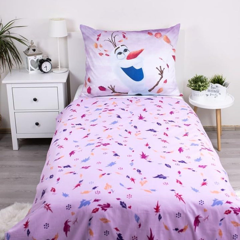 Frozen Kinderbettwäsche Set Bettbezug 140X200 + Kopfkissenbezug 70X90 Aus Baumwolle Öko-Tex Standard para niñas Frozen Eiskönigin Anna ELSA Olaf Naty Shop