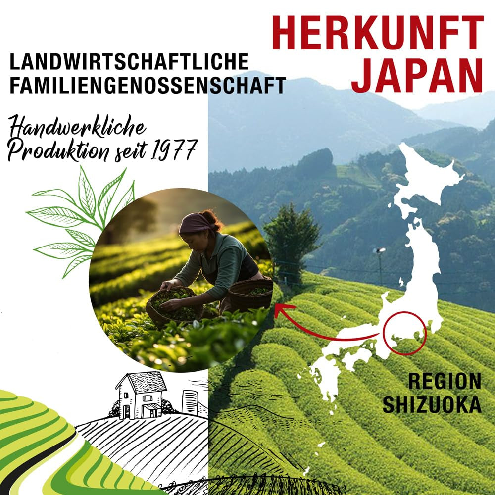 ORIGEENS Ceai japonez organic Matcha Usagi (Latte Intensiv) - Single Origin Shizuoka - Pudră Matcha organică - Pungă de 80 g