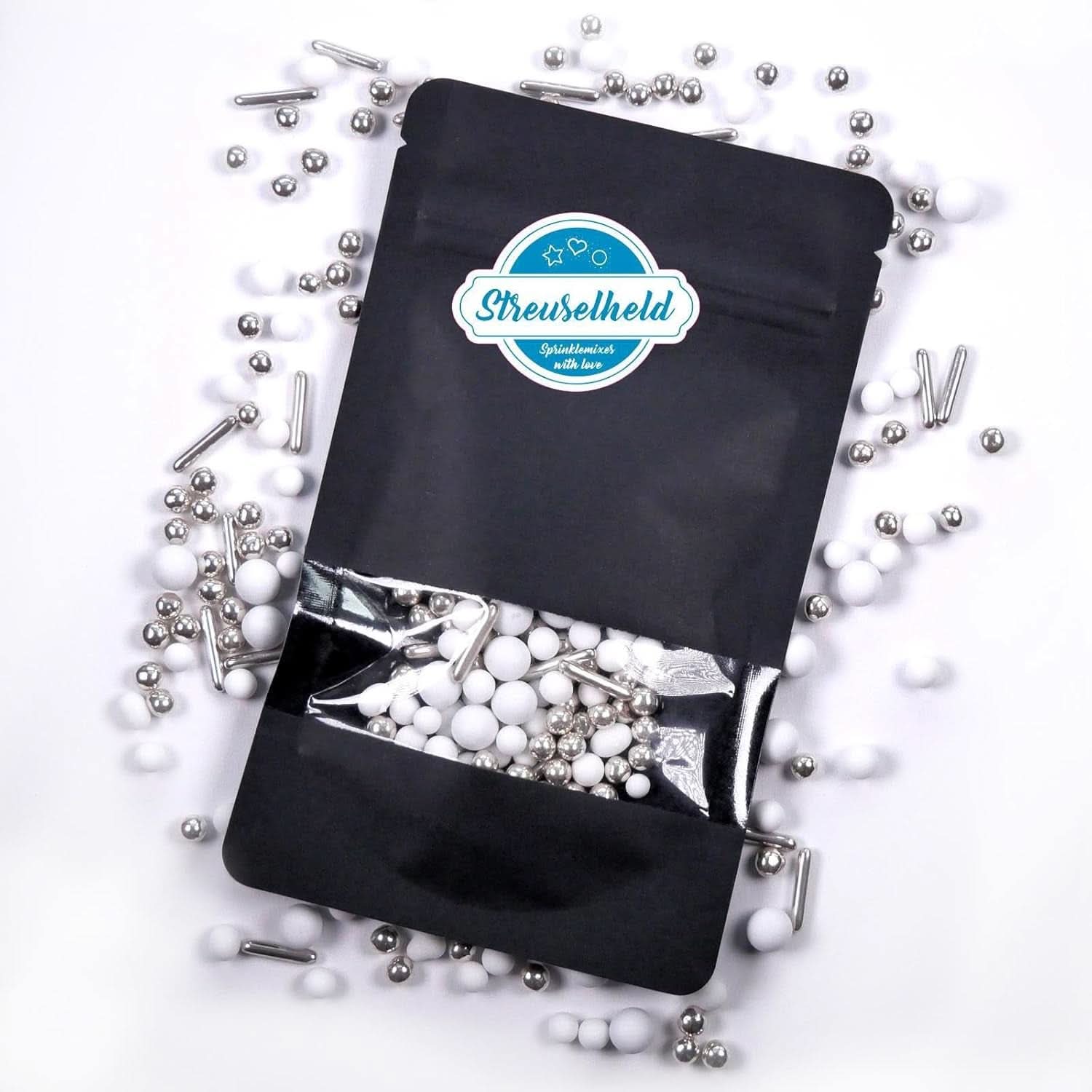 Streusel Hero Chocolate Mix Silver White Sprinkles, 40 gramos Naty Shop