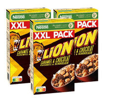 Cereal NESTLE LION, Cereal de chocolate con caramelo y 41% harina integral, set 3 x 1 Kg Cereal Naty Shop