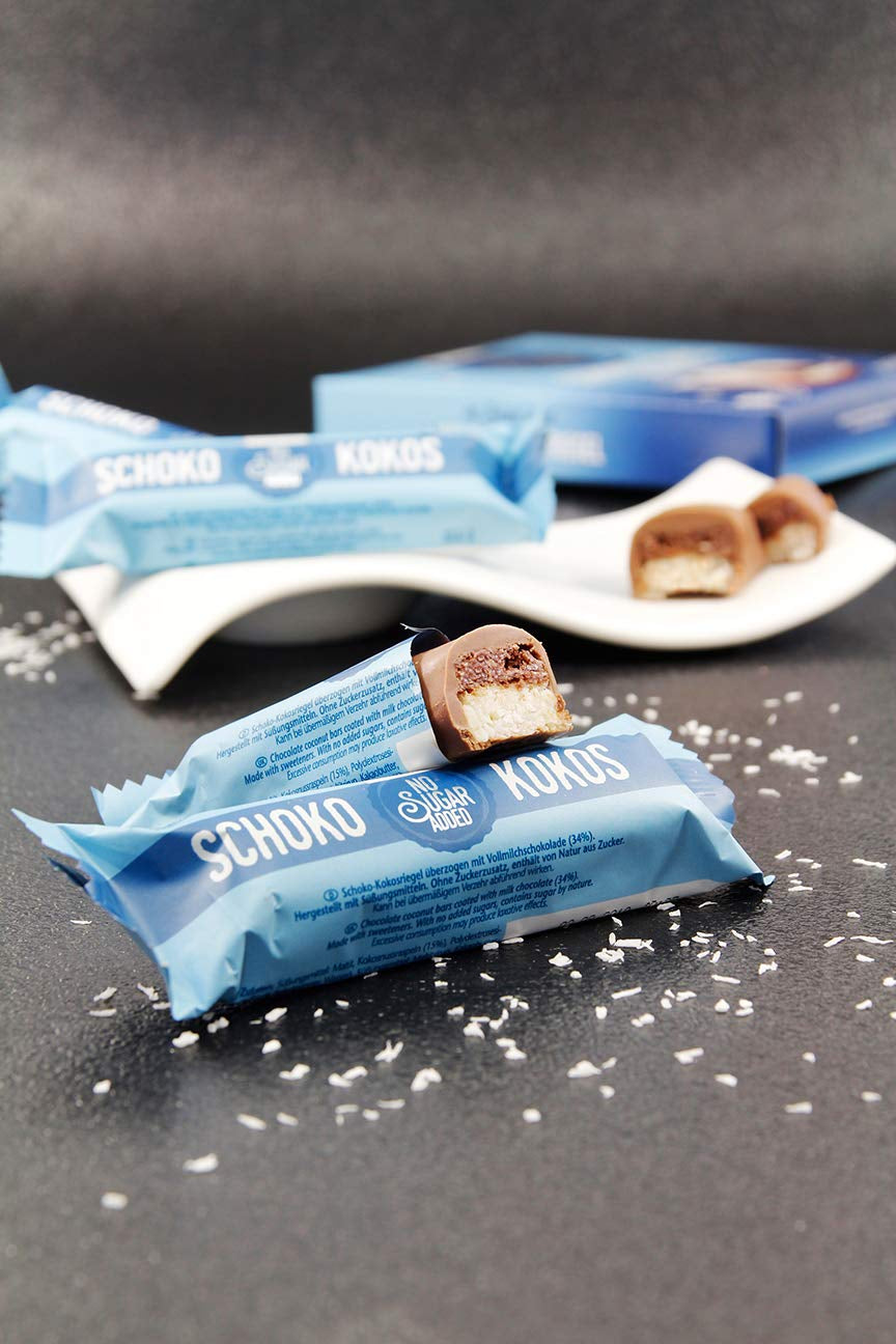 frankonia CHOCOLATE SIN AZÚCAR AÑADIDO barras de chocolate y coco, 100 g (3x33 g)
