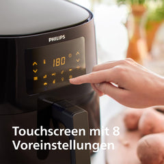 Philips 3000Er Airfryer XL - Tehnologie Rapid Air, prăjire cu până la 90% mai puțină grăsime, capacitate 1,2 kg, 6,2 litri, ecran tactil Electrocasnice Naty Shop
