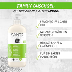 SANTE Cosmética Natural Gel de ducha refrescante con fragancia cítrica, 950 ml Ducha y baño Naty Shop