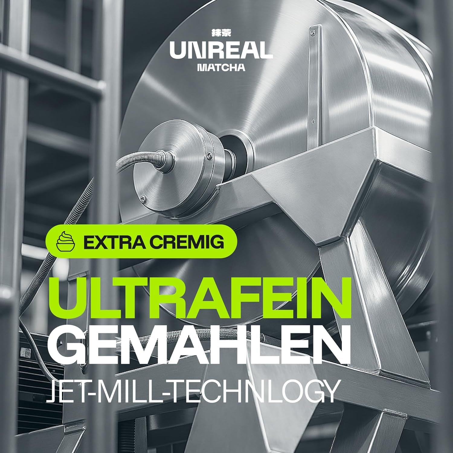 UNREAL® Ceremonial Bio Matcha – Ceai verde ceremonial 100% japonez – Calitate premium din Shizuoka – Pentru ceai, latte și smoothie-uri – Măcinat foarte fin pentru o cremozitate maximă – 25 g