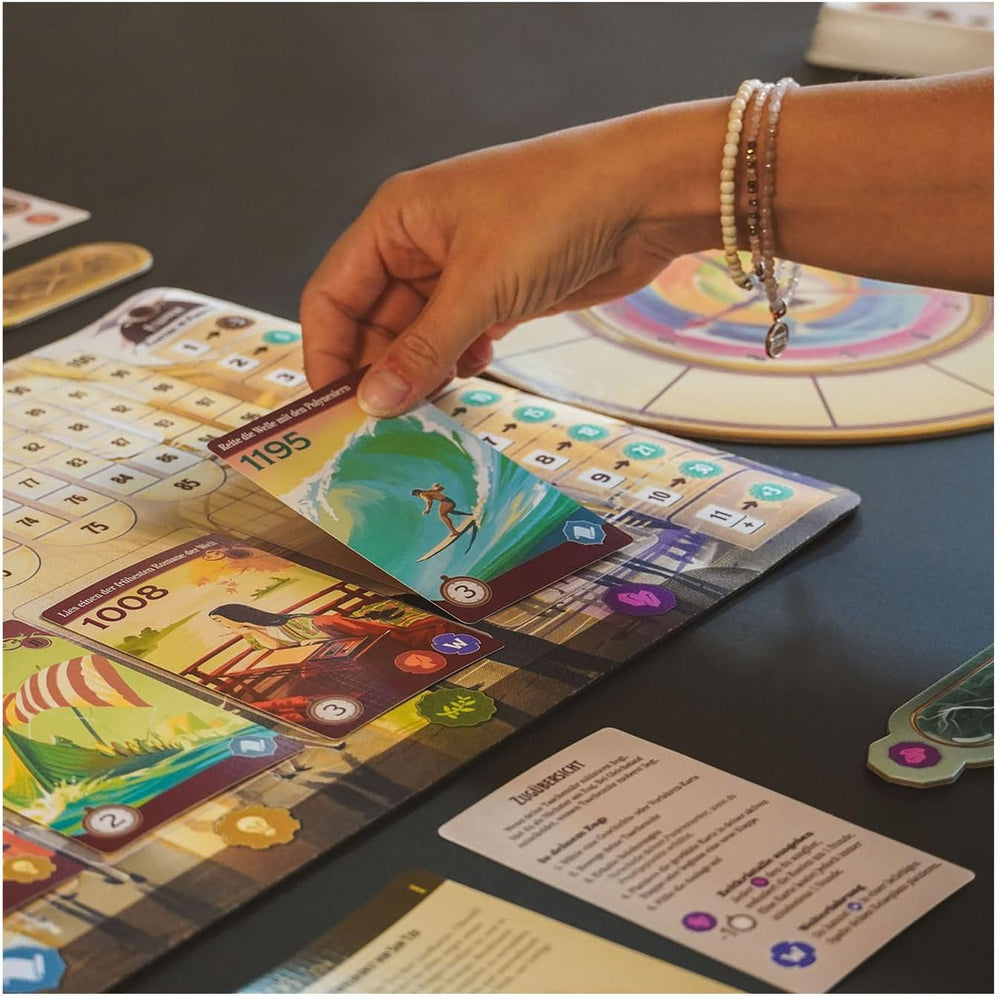 Game Factory 646098 Senderismo, viajes en el tiempo, juego de mesa para 1-4 jugadores, mayores de 10 años, juego familiar