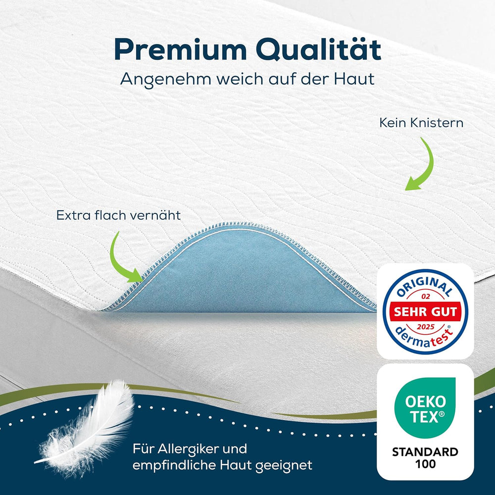 Sensalou Colchón para Incontinencia 90x160cm Colchón para Incontinencia Impermeable Lavable Transpirable