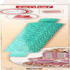 Zenker Fondant-Prägerroller 31 cm CANDY, Rollstab aus Kunststoff, Teigrolle für die Dekoration von Zuckergebäck, Zuckerguss, Fondant, Kuchen (Color: Ice Blue), Menge: 1 Stück, 31 x 5 x 5 cm