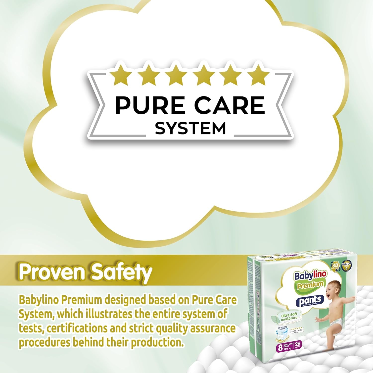 Pantalón Premium Talla 8 con filtro ultrasuave, XXL (20+ kg), 104 piezas