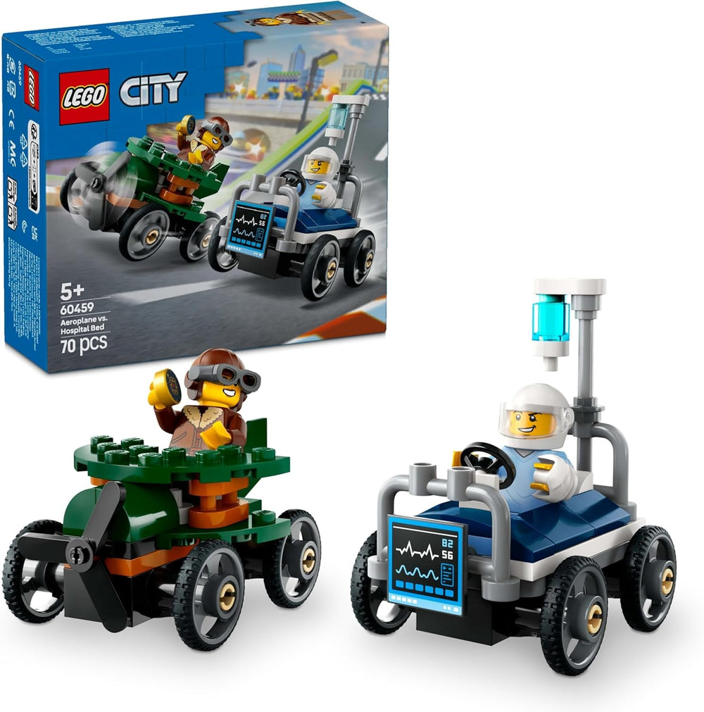 Avión LEGO City vs. Juego de coches de carreras en cama de hospital - Jabonera de juguete para niños y niñas a partir de 5 años - Juego de construcción con 2 minifiguras - Regalo de cumpleaños y vacaciones 60459 Juegos de construcción Besuche den LEGO-Store Default title