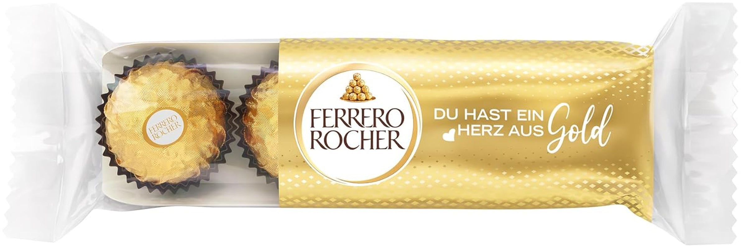 Ferrero Rocher - Bombones especiales crujientes y cremosos de avellanas - Regalo de San Valentín para él y para ella - 16 paquetes de 4 bombones individuales