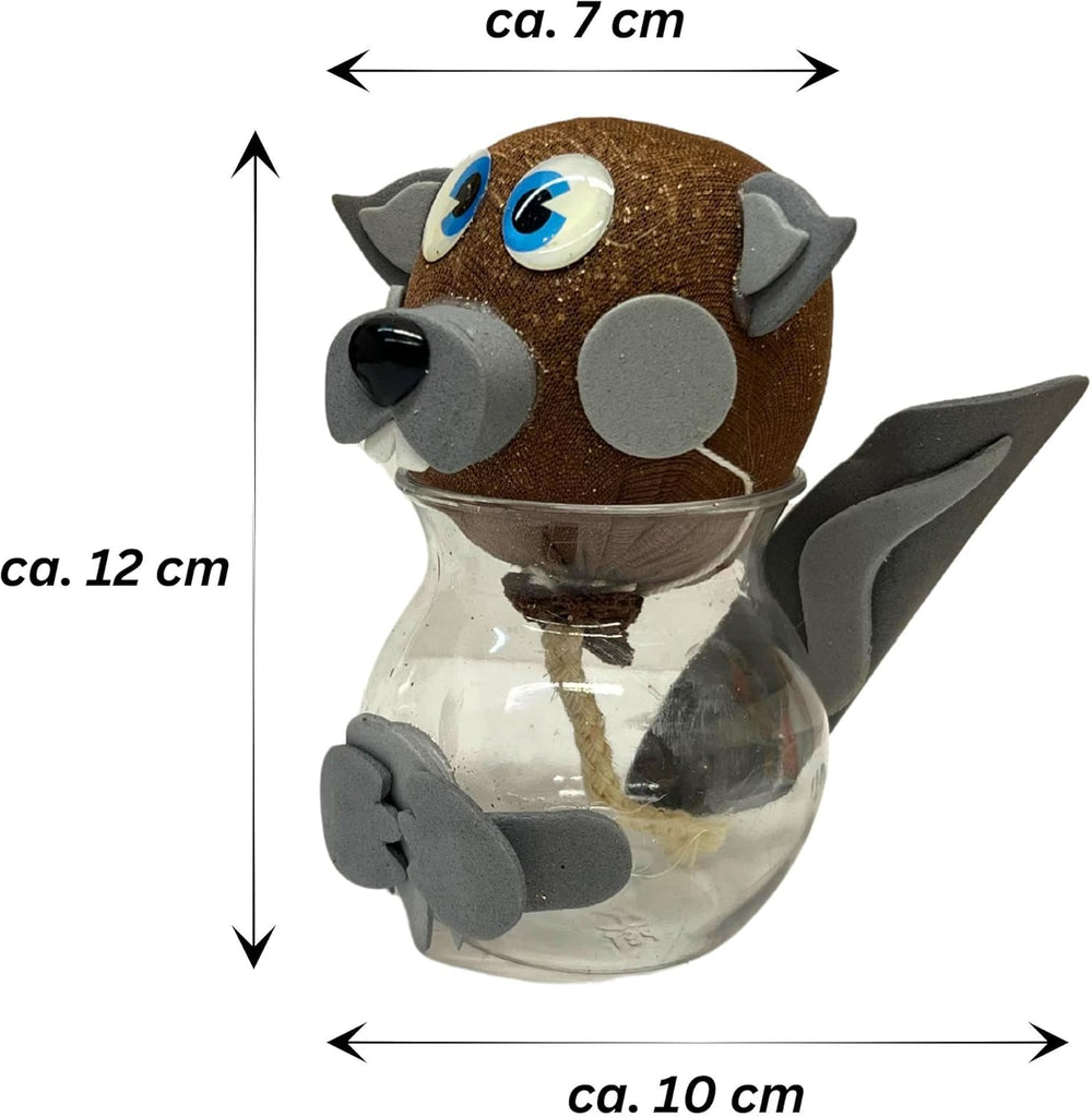 Bada Bing Graskopf Juego de 4 piezas incl. Wasserbehälter Waldtiere DIY Tiere – Rasenkopf Tierkopf mit Rasensamen – Experiment für Kinder – Spaß mit Lerneffekt – Geschenk Mitbringsel Kindergeburtstag Mitgebsel