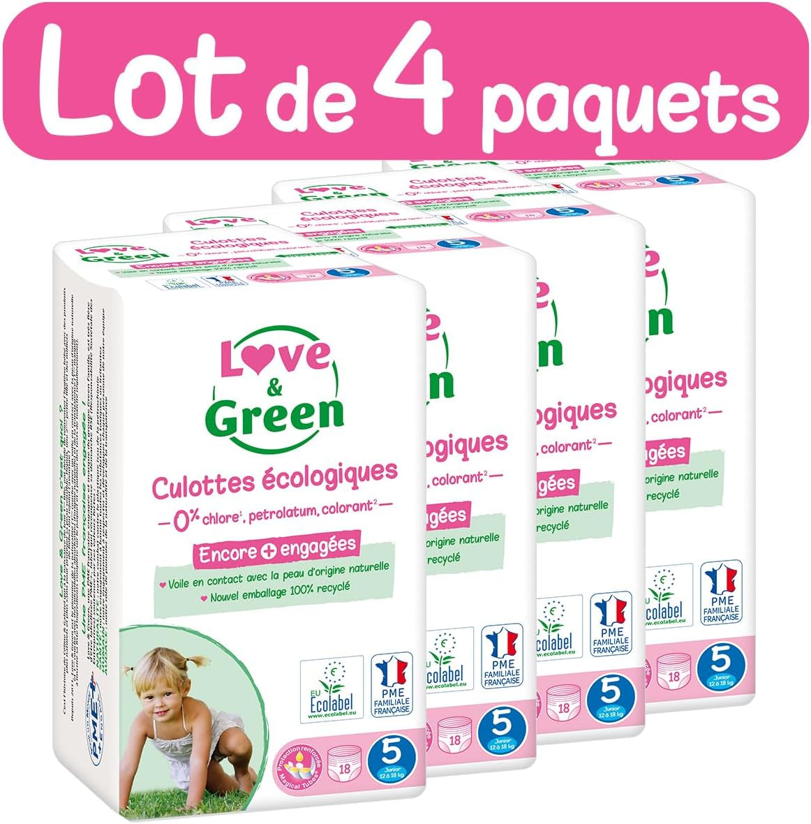 - Gesunde und ekologischen Diadeln Größe 6 (+16 kg), 1-Monatspackung (72 pantalones) — saugfähig, auslaufsicher und frei von unerwünschten Inhaltsstoffen (el embalaje puede variar)