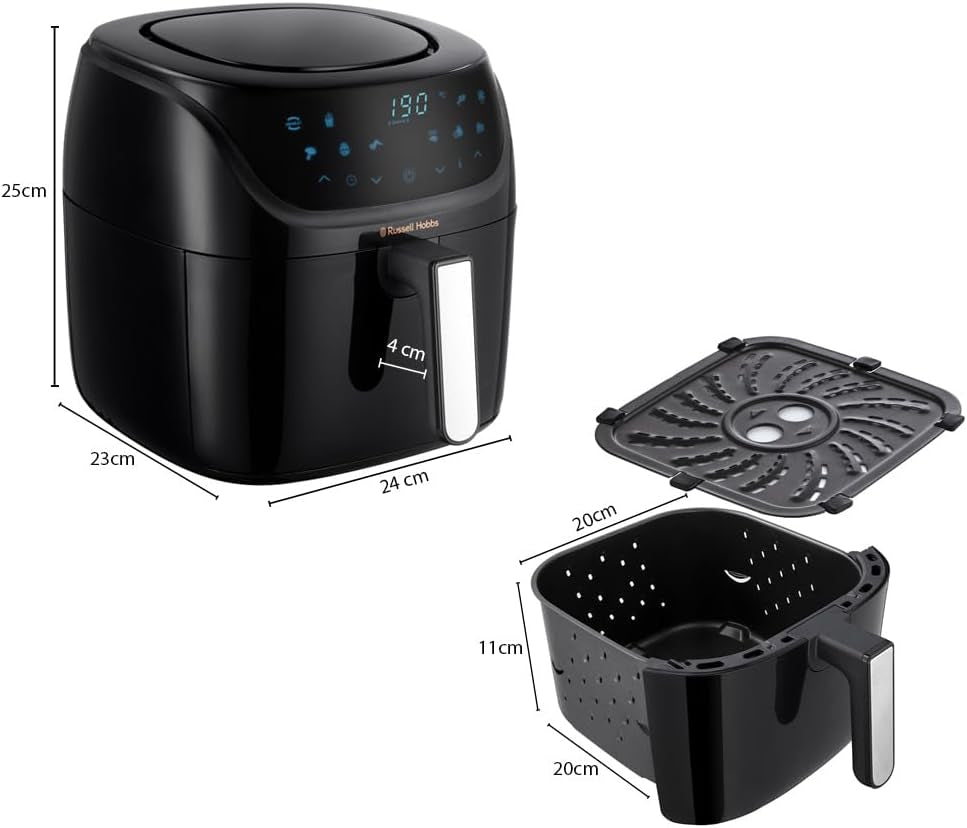 Russell Hobbs Air Fryer L 4L Rapid Airfryer, 7 funciones de cocción, 10 programas Electrodomésticos Naty Shop