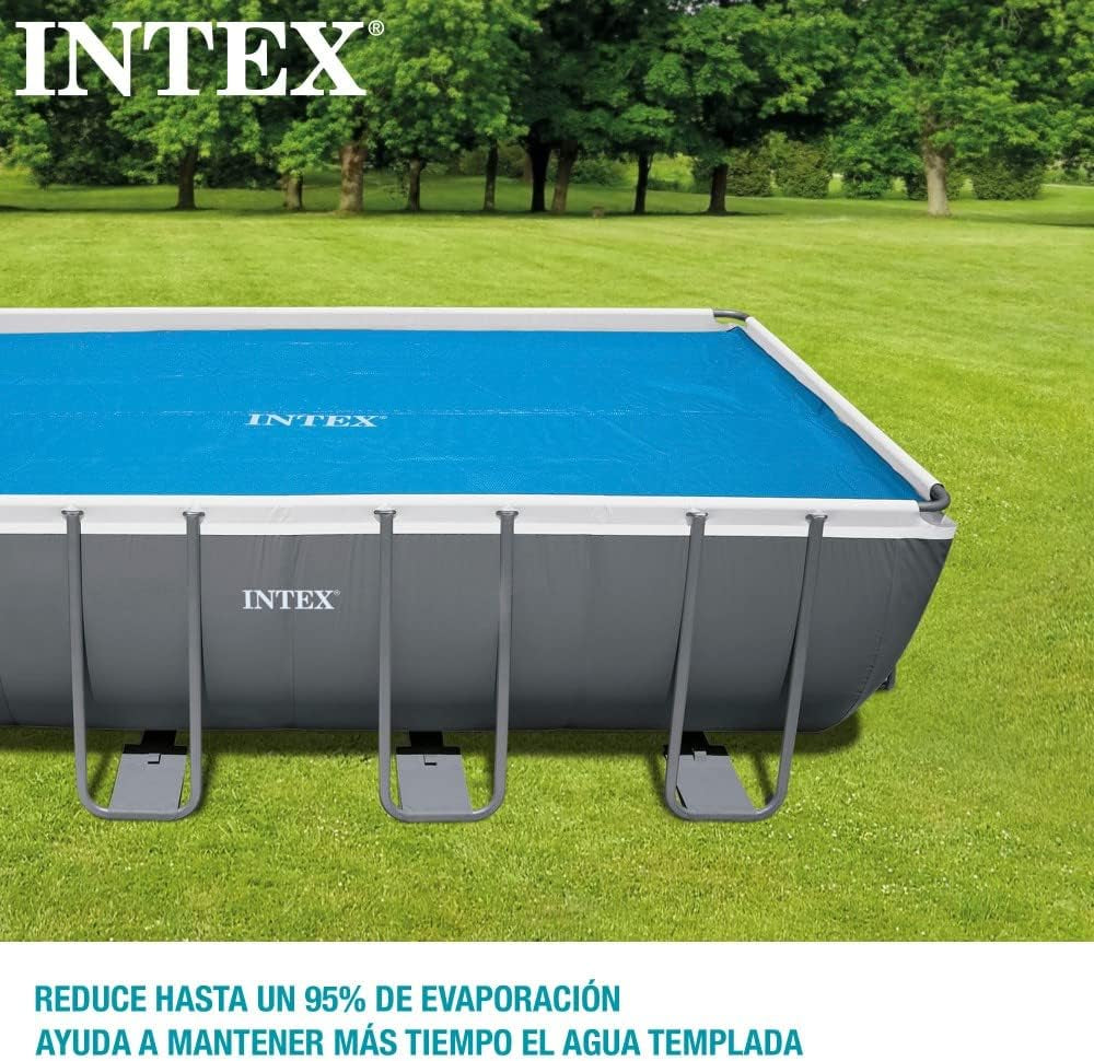 Funda de colchón Intex Ultra Frame rectangular 549 x 274 cm, grosor 160 micras, dimensiones de fabricación: 538 x 253 cm, 28016, azul
