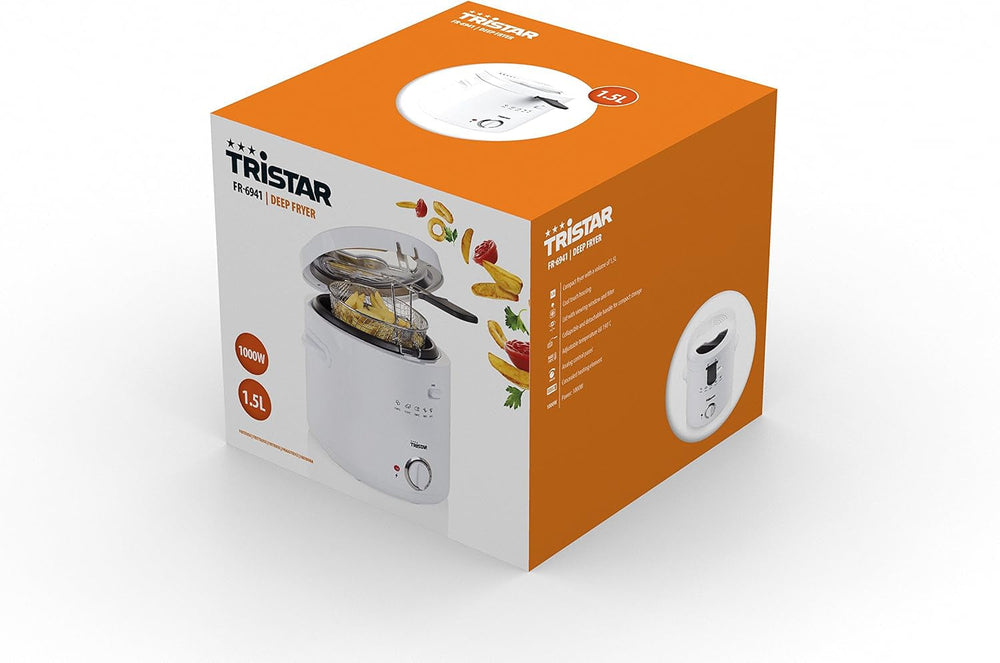 Tristar FR-6941 freidora - termostato, 1,5 L, 1000 W, blanca Electrodomésticos Naty Shop