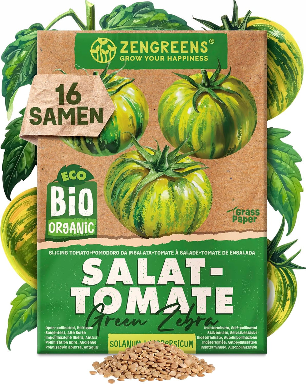 Semillas de tomate orgánicas en un juego de 10 - 10 Semillas de tomate para un fácil cultivo en el jardín, balcón o lecho elevado - Semillas de plantas - Plántulas