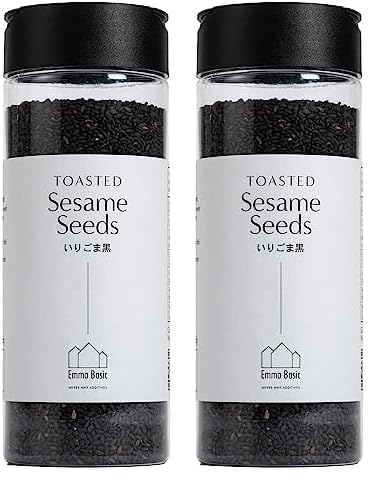 - Gerösteter negro Sésamo 150g | Ballaststoffreich | Fuentes de proteínas veganas | Aroma del Reich | Antioxidante | Einfach streuen