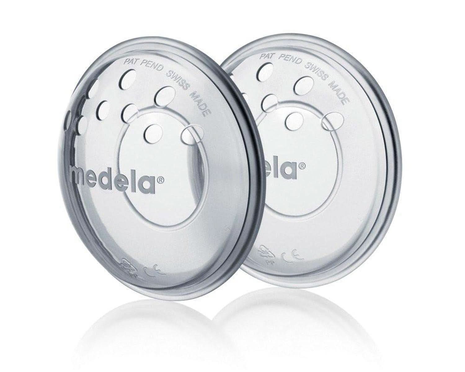 Protectores para pecho Medela - Sin BPA, de silicona suave, con orificios de ventilación transpirables, incluye 2 protectores Accesorios Alimentación y Lactancia Bebe Naty Shop