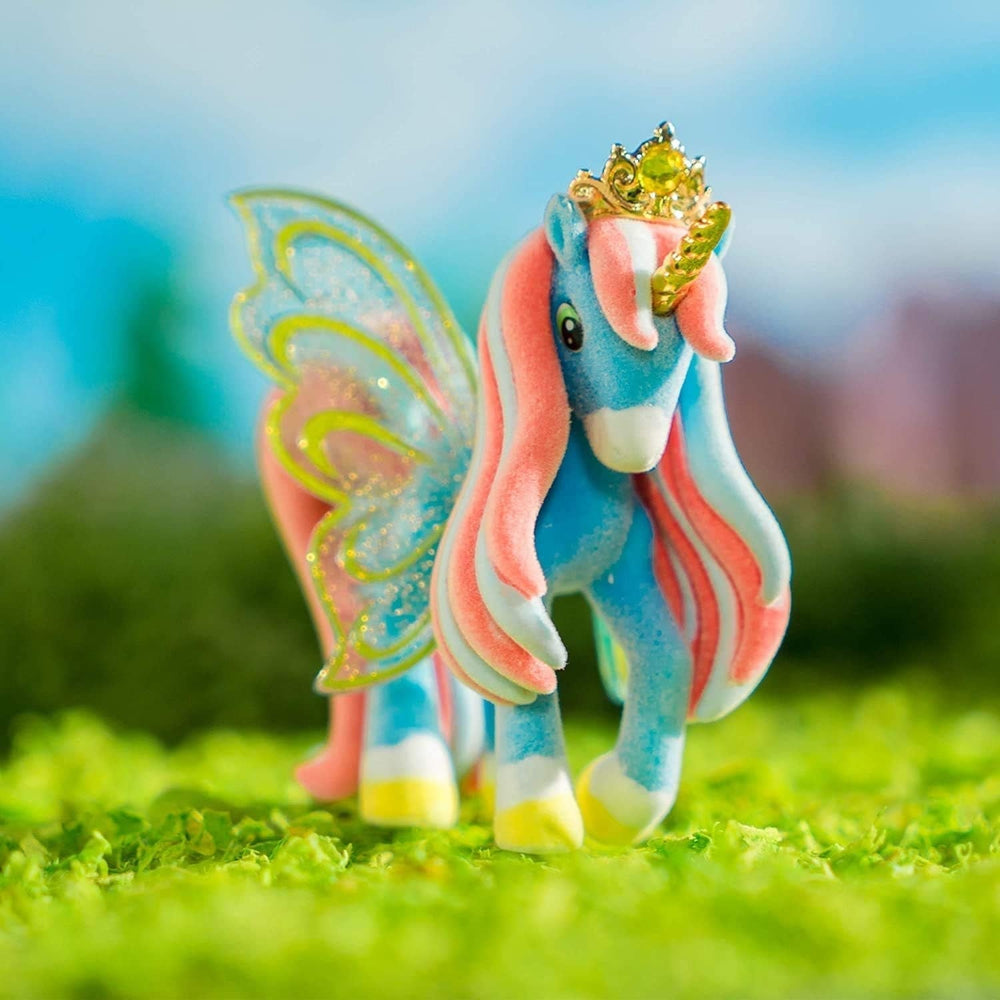 Galupy Unicorn - Pachet de 3 figurine unicorn, jucării unicorn de colecționat, figurine ponei cu aripi strălucitoare și cristal Swarovski Action figures Naty Shop