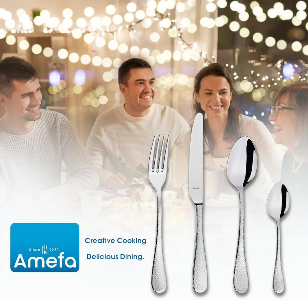 Juego de cubiertos Amefa Sierra 6 personas | Cocina de 24 piezas de acero inoxidable 18/10 Naty Shop