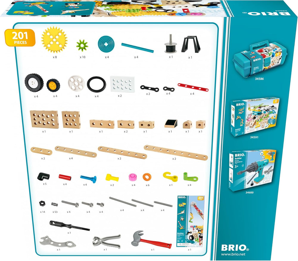 BRIO Builder – 34604 Juego de jardín de infancia Builder | Entwicklungsförderndes Rollenspiel- & Konstruktionsspielzeug für Kinder ab 3 Jahren