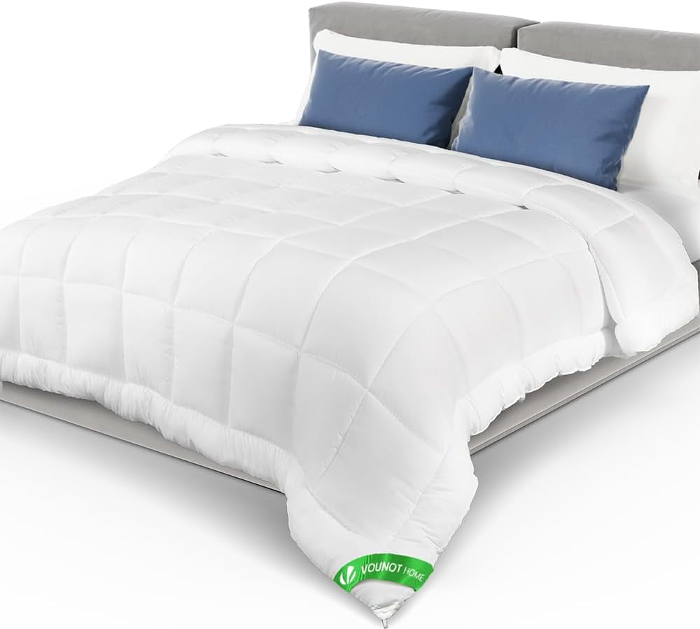 VOUNOT Duvet 155X200Cm, 4 Seasons Winter Duvet Set de 2 500GSM, constând din 2 plăpumi înnodate împreună Adaptable Duvet pentru vară și iarnă, Oeko-Tex Standard Plapumi si pilote Naty Shop Pătură ușoară de vară 220X240Cm