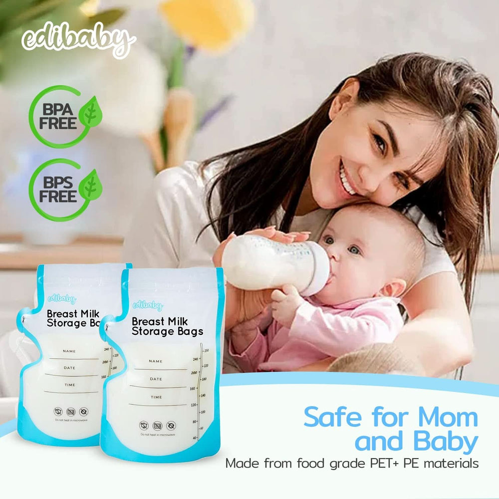 Edibaby, Bolsas para leche materna, 100 piezas, Esterilizadas, sin BPA Accesorios Alimentación y Lactancia Tienda Bebe Naty
