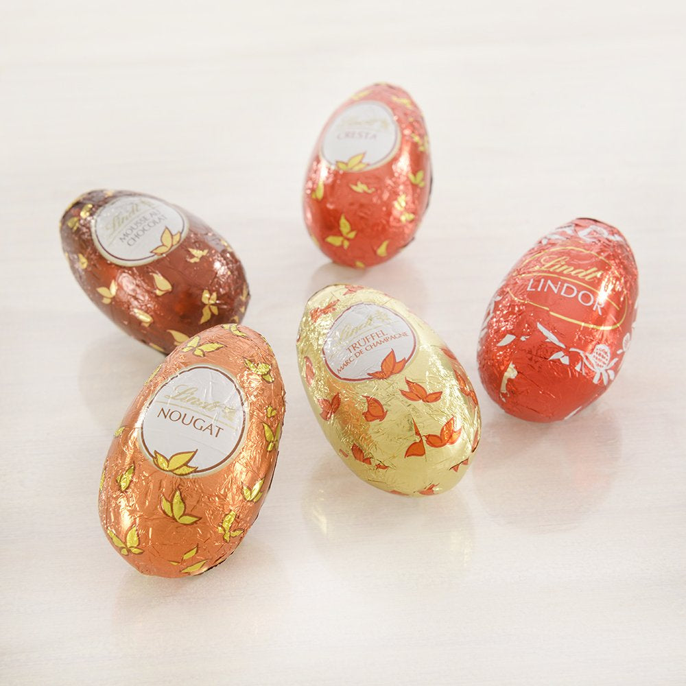 Mezcla especial de chocolate | 2 x 180 g | Huevos con leche entera en cinco variedades con y sin alcohol (Huevos Marc de Champagne y trufas de chocolate | 3 x 90 g)