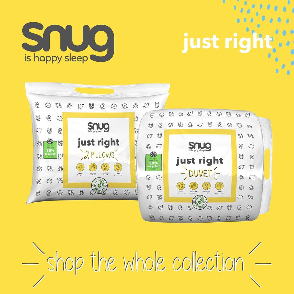 Just Right Snug Edredón, 10,5 tog, fibra hueca, blanco, cama doble Edredones y edredones Naty Shop