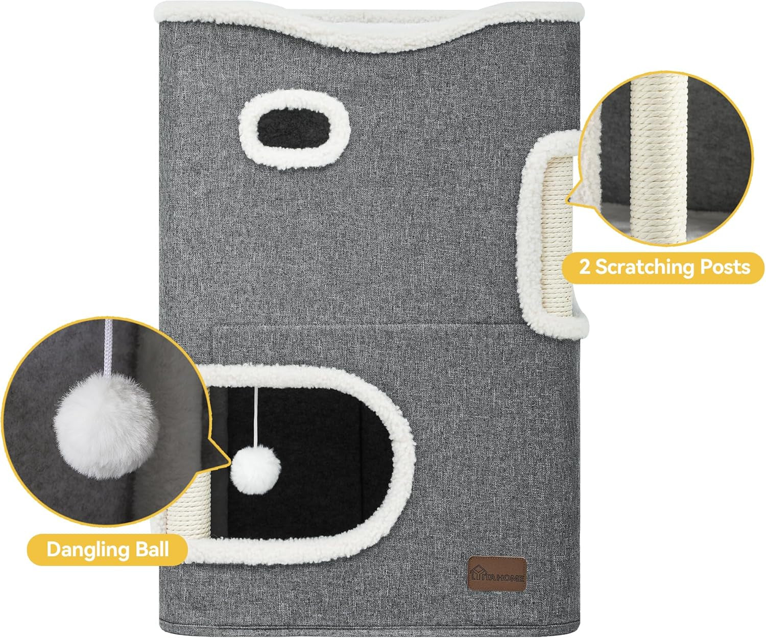 Katzenhaus Indoor Faltbare, Katzenhöhle Große Katzen, Katzenhöhle mit Kratzfläche für Regal, Katzen Haus,cat House cave, katzenbett höhle katzenverstec katzenhöle Katzentonne