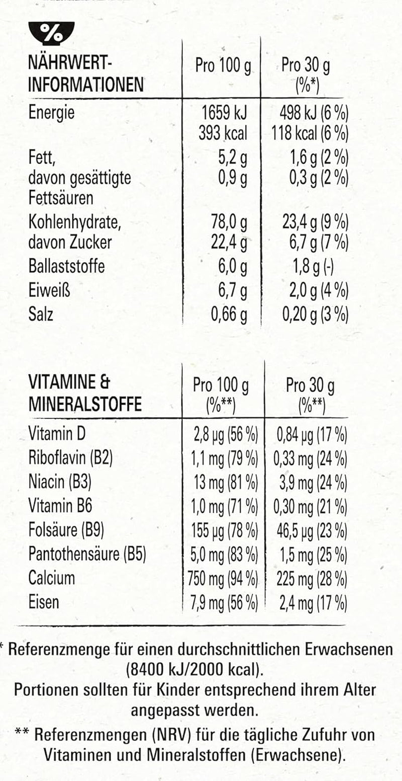 Nestlé Cookie Crisp (+20%), cereal integral de desayuno para niños, paquete de 1 (1x450g)