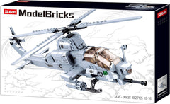 Kampfhelikopter IV (482 Teile) [M38-B0838], Spielset, Klembausteine, Soldaten, mit Spielfigur, Army, bunt, Sluban Klembausteine ​​​​SL95708