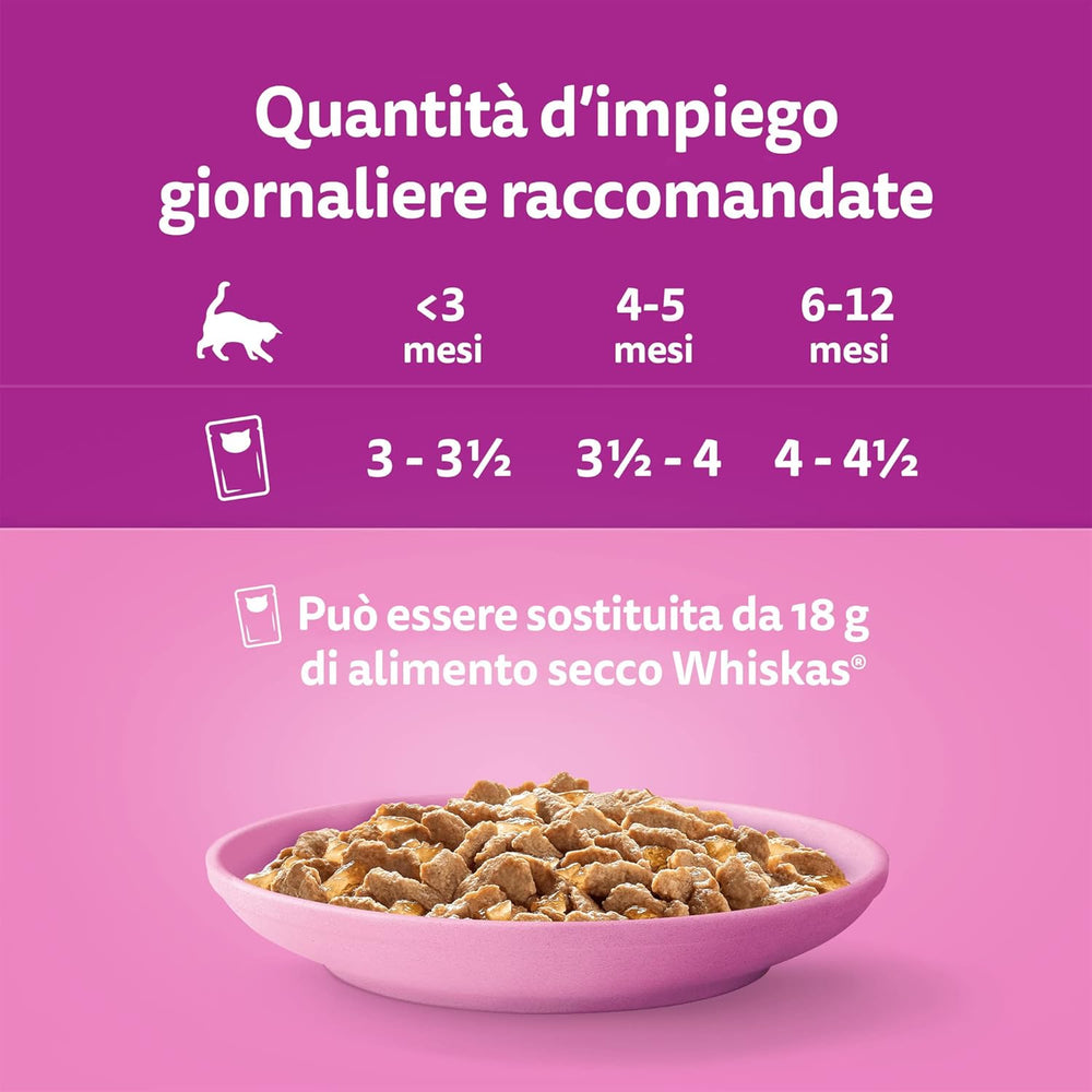 Hrană umedă pentru pisici Whiskas, Junior Classic, 13 x 4 x 85 g