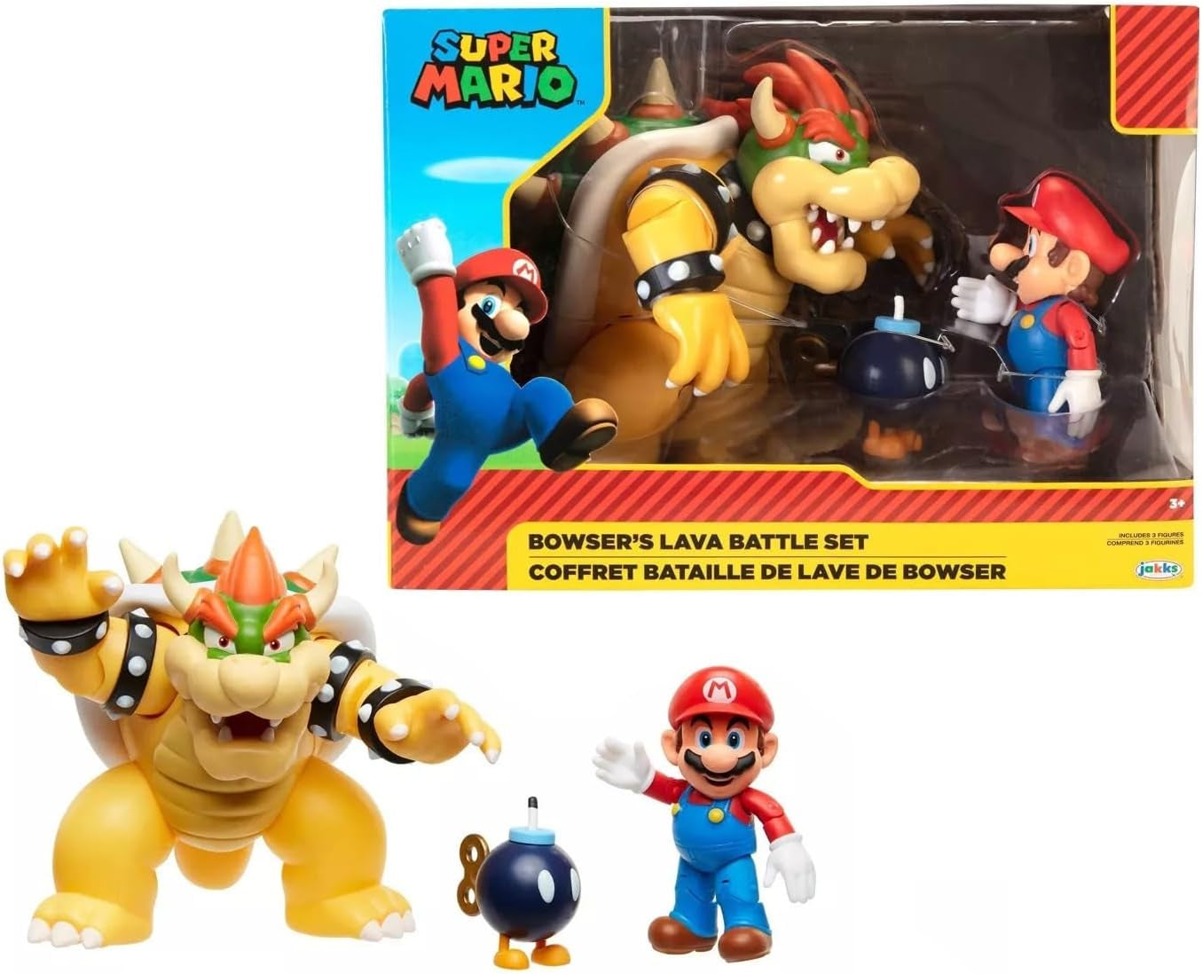 Nintendo Super Mario Bowser 18Cm Vs. Conjunto de figuras de Mario (ola 1) Figuras de acción Título predeterminado de la tienda Naty