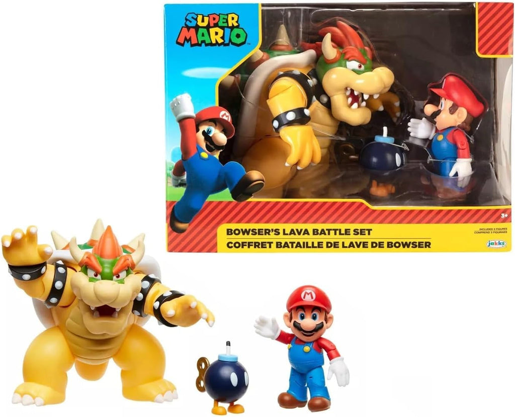 Nintendo Super Mario Bowser 18Cm Vs. Mario Set de figuri (Valul 1) Action figures Naty Shop Titlu implicit