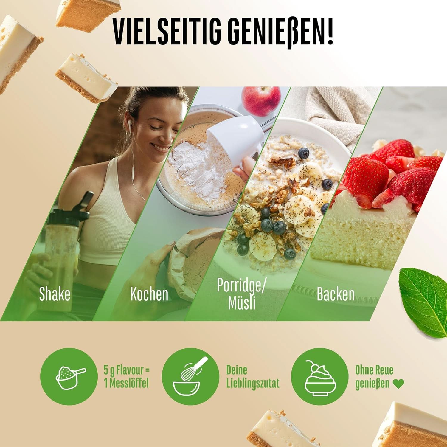 Galleta en polvo sabor Chessecake con muchos trozos - 250 gramos Naty Shop Sabores