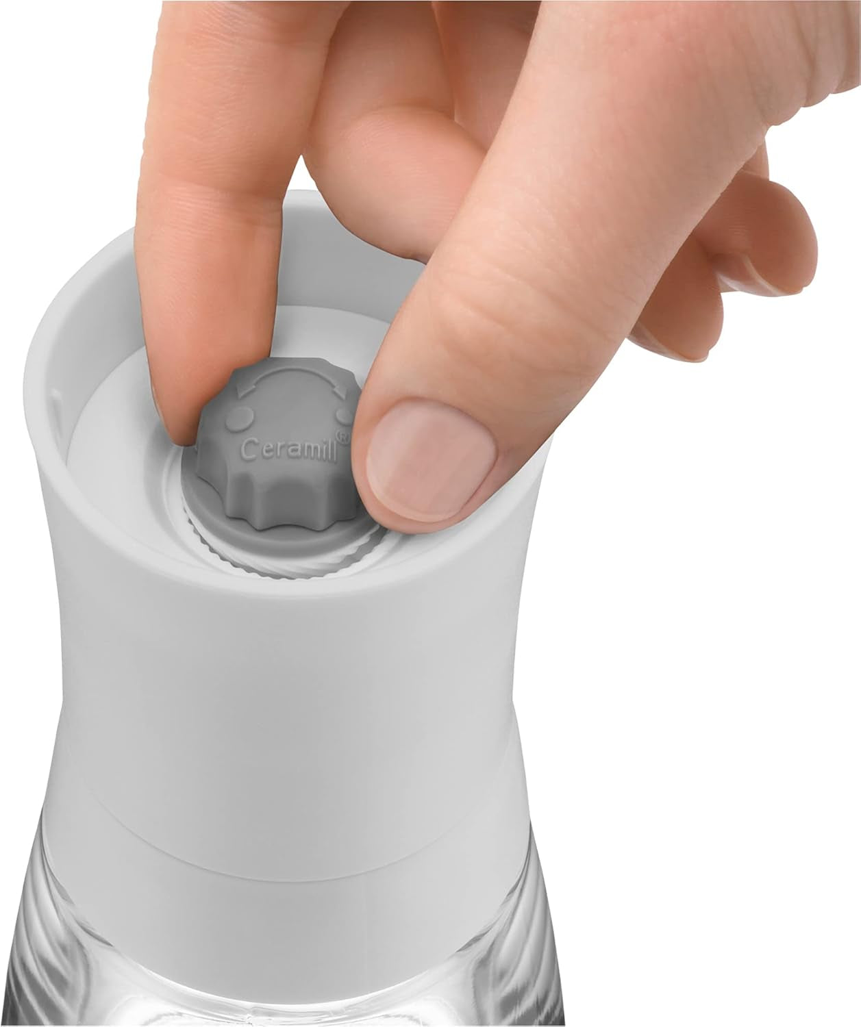 WMF Trend râșniță de sare sau piper 14 cm, fără umplutură, râșniță ceramică, plastic, sticlă, alb Rasnite si Feliatoare Naty Shop