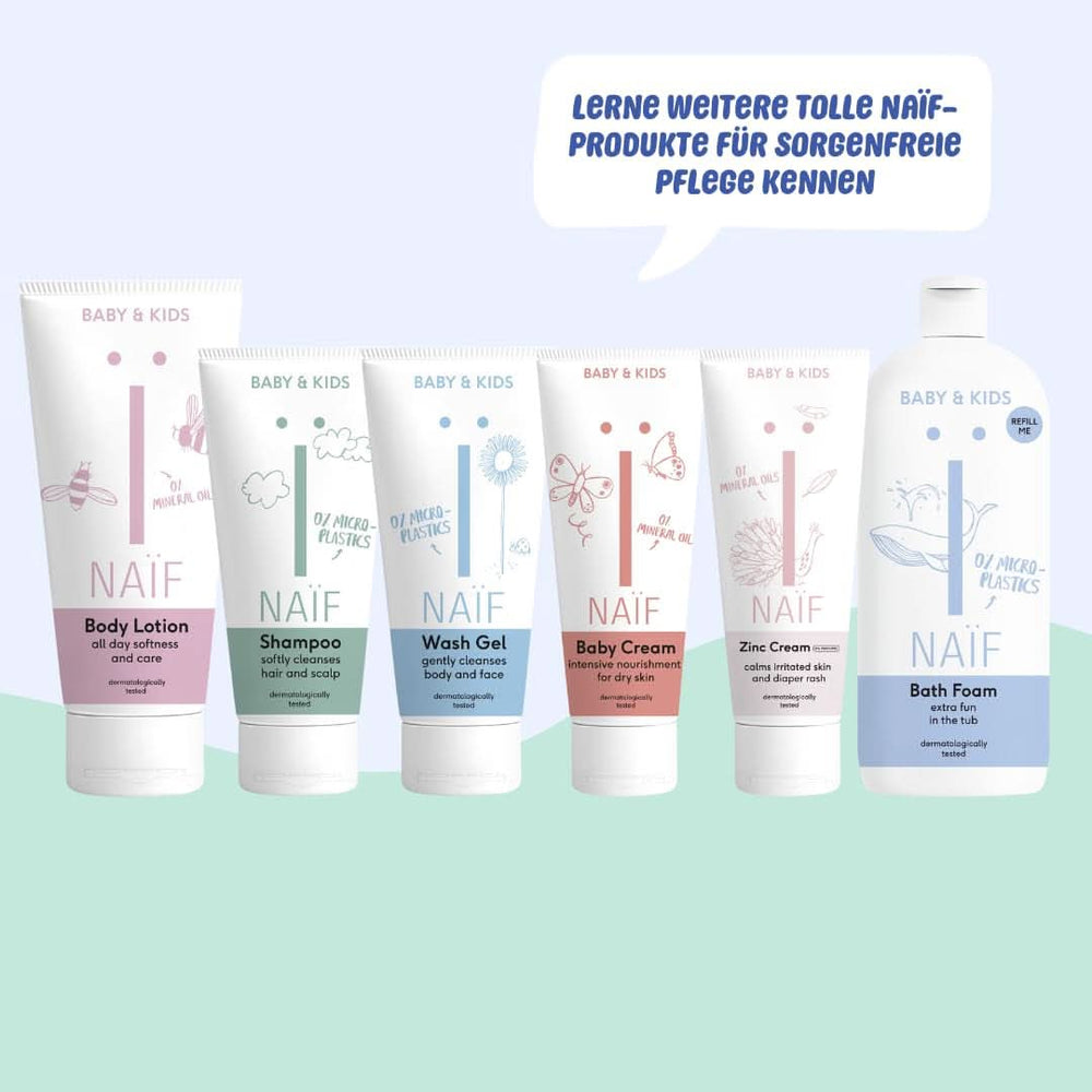 Naïf Gel de lavado nutritivo - Para bebés y niños - Ingredientes naturales - 100% vegano - 200 ml Madre e Hijo Naty Shop