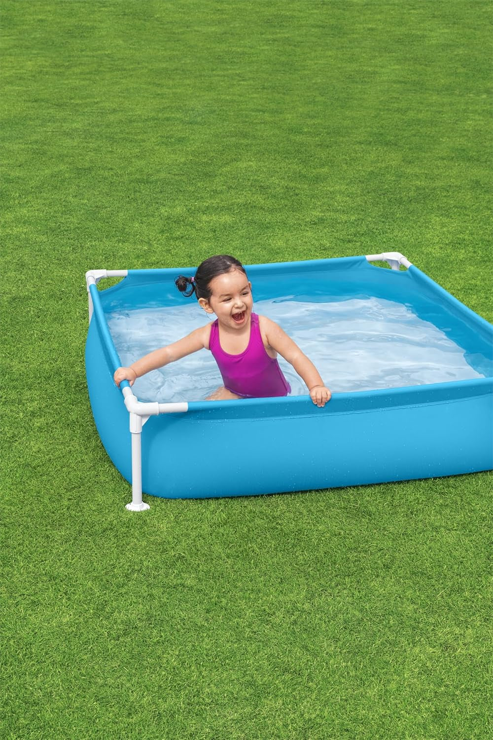 Piscina Bestway My First Frame 122 x 122 x 30,5 cm, azul, rectangular