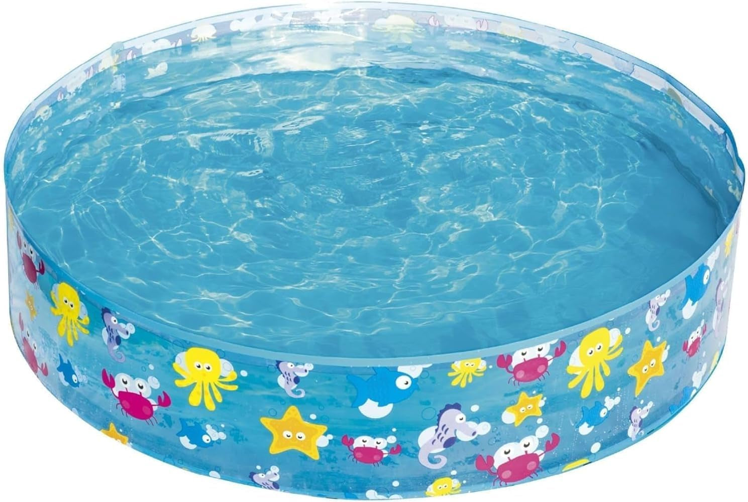 Piscina Infantil Bestway FillN Fun, Sparking Sea, 122 x 25 cm, BW55028, Multicolor, 122 x 122 x 25 cm