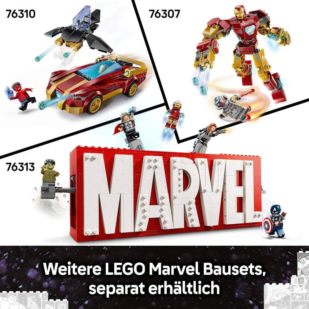 LEGO Marvel Captain America: Civil War Action Duel - Juego de superhéroes con 8 minifiguras - Juego de construcción y juego de aviones de juguete - Regalo para niños y niñas 76314 Juegos de construcción Besuche den LEGO-Store