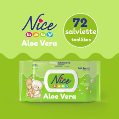 Toallitas limpiadoras para niños y bebés - con aloe vera y aceite de argán - testadas dermatológicamente - valor de pH fisiológico - formato maxi: paquete de 72 toallitas - Nice