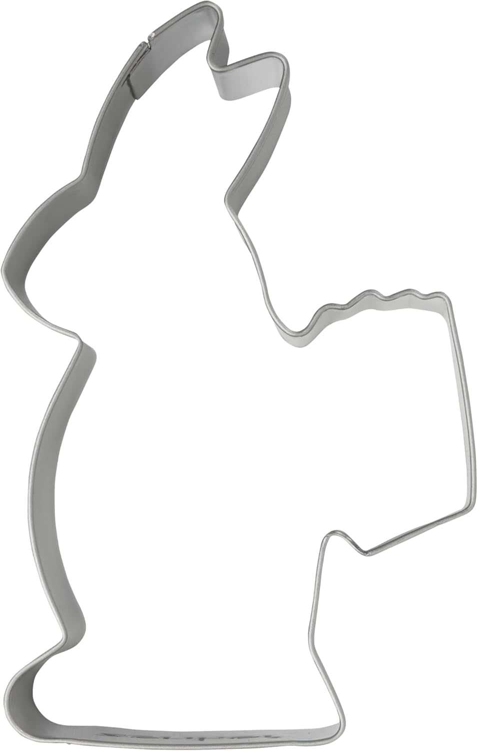 Set de 5 forme de biscuiți cu iepuraș de Paște, forme de biscuiți, forme de biscuiți și fondant, forme de biscuiți din oțel inoxidabil de înaltă calitate, ajutor de bucătărie, culoare: argintiu