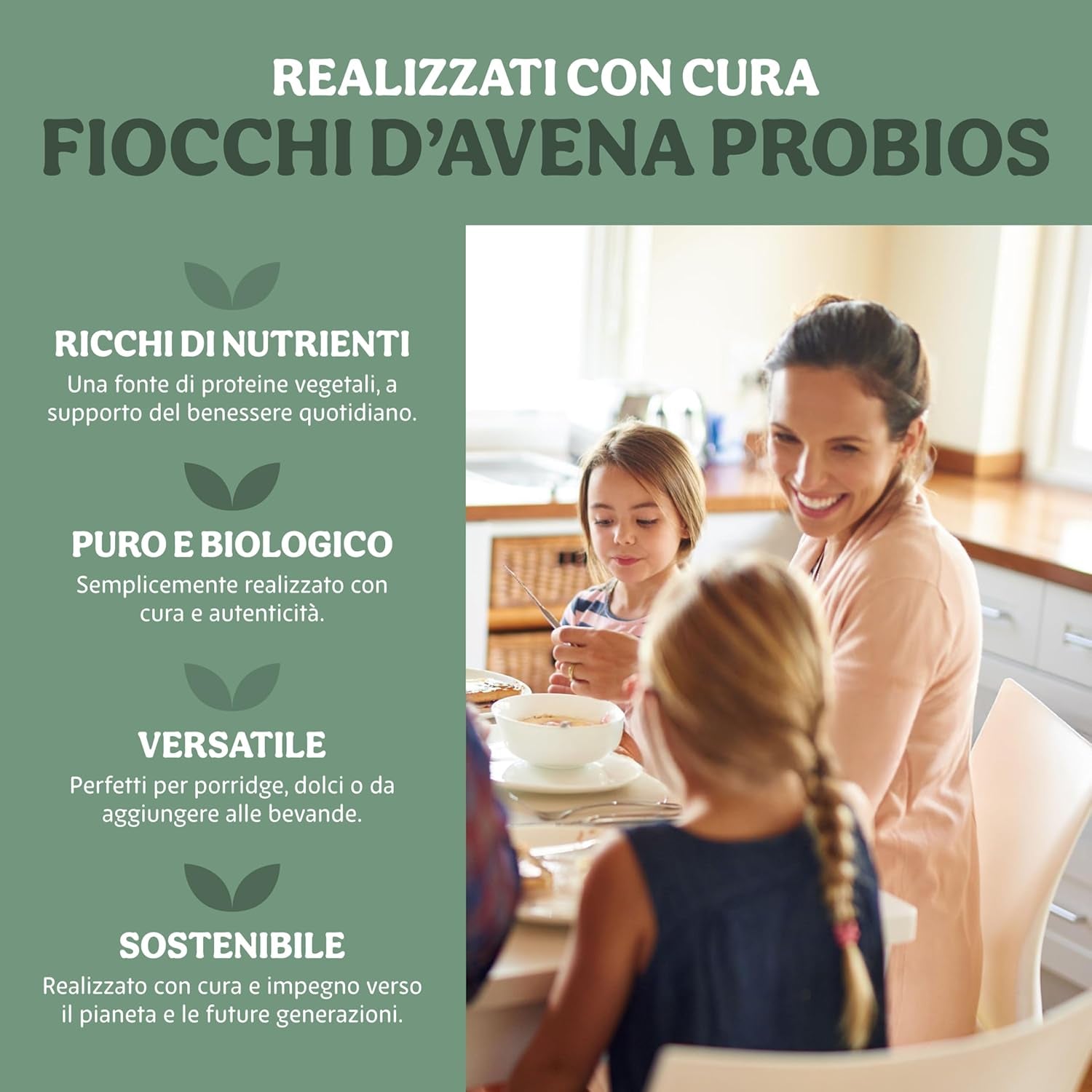 Copos de maíz ecológicos ligeros 500 g por paquete