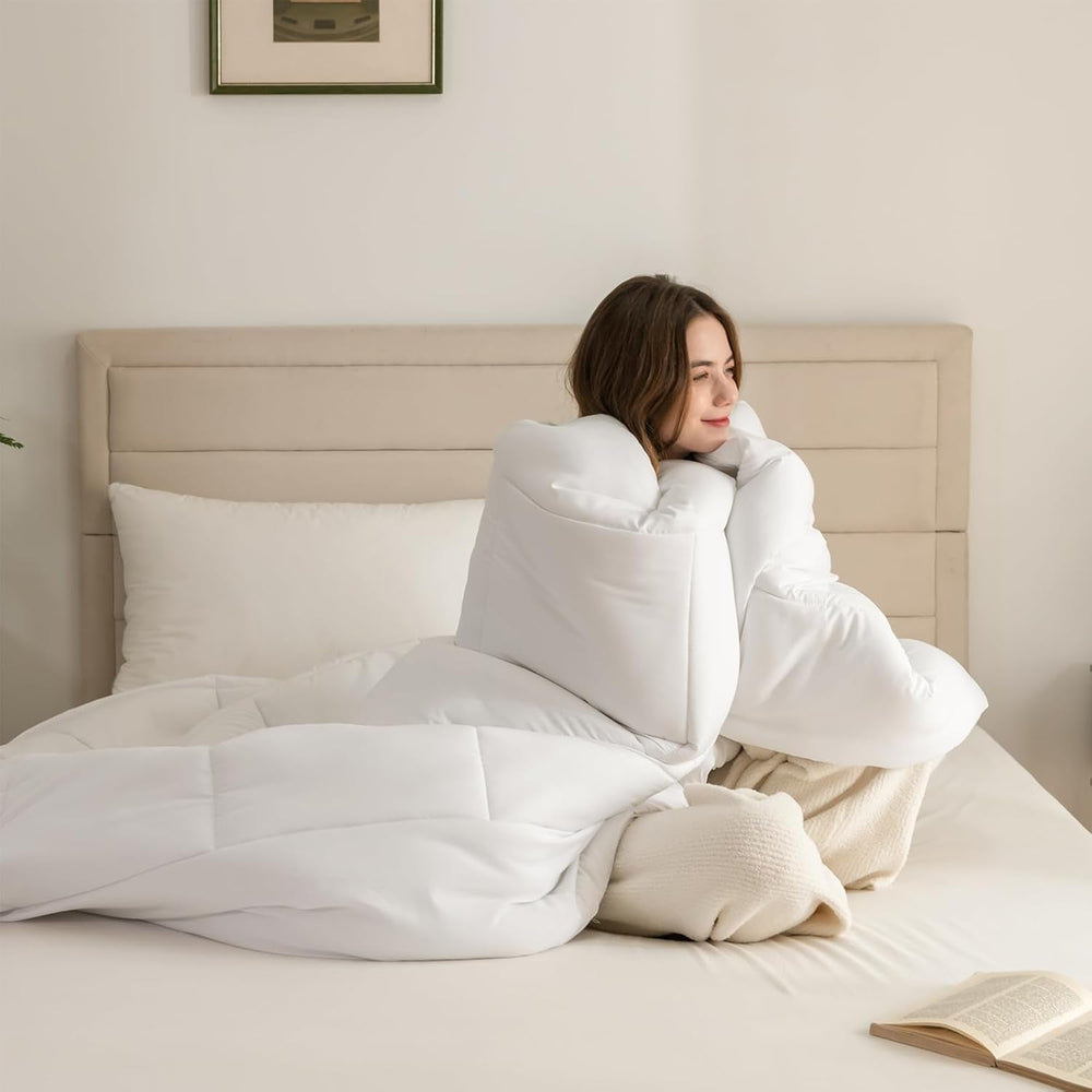 Good Nite Edredón De Invierno 200X200 Cm 460 Gsm Edredón Cálido para Ropa De Cama De Invierno Edredón Relleno De Poliéster Microfibra Manta para Dormir Blanca Edredones Y Edredones De 200X200 Cm Naty Shop