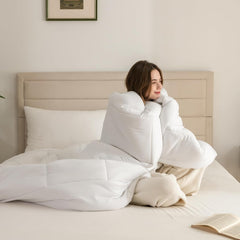 Good Nite Edredón De Invierno 200X200 Cm 460 Gsm Edredón Cálido para Ropa De Cama De Invierno Edredón Relleno De Poliéster Microfibra Manta para Dormir Blanca Edredones Y Edredones De 200X200 Cm Naty Shop