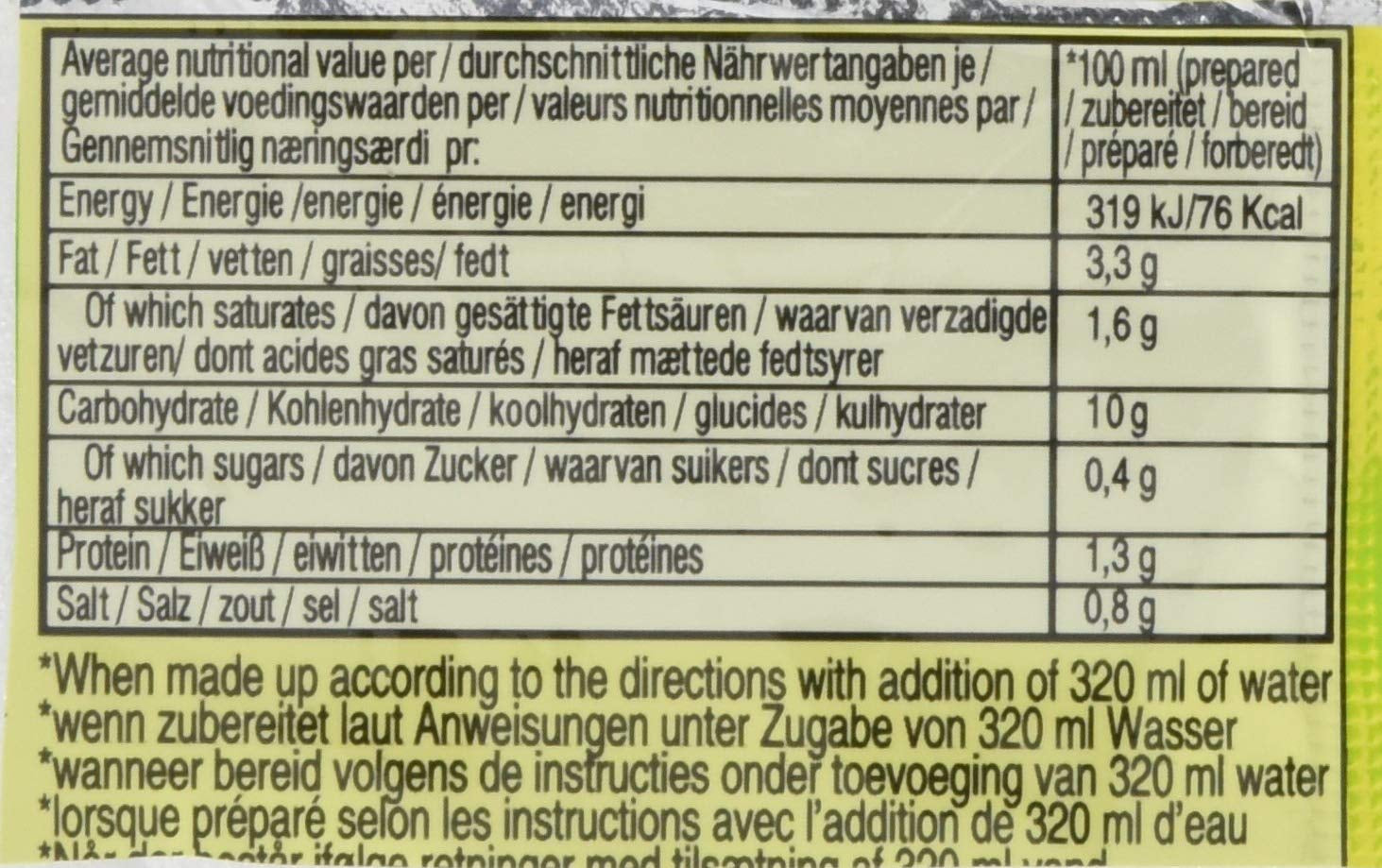 Fideos instantáneos con pollo, paquete de 10 (10 x 60 g)